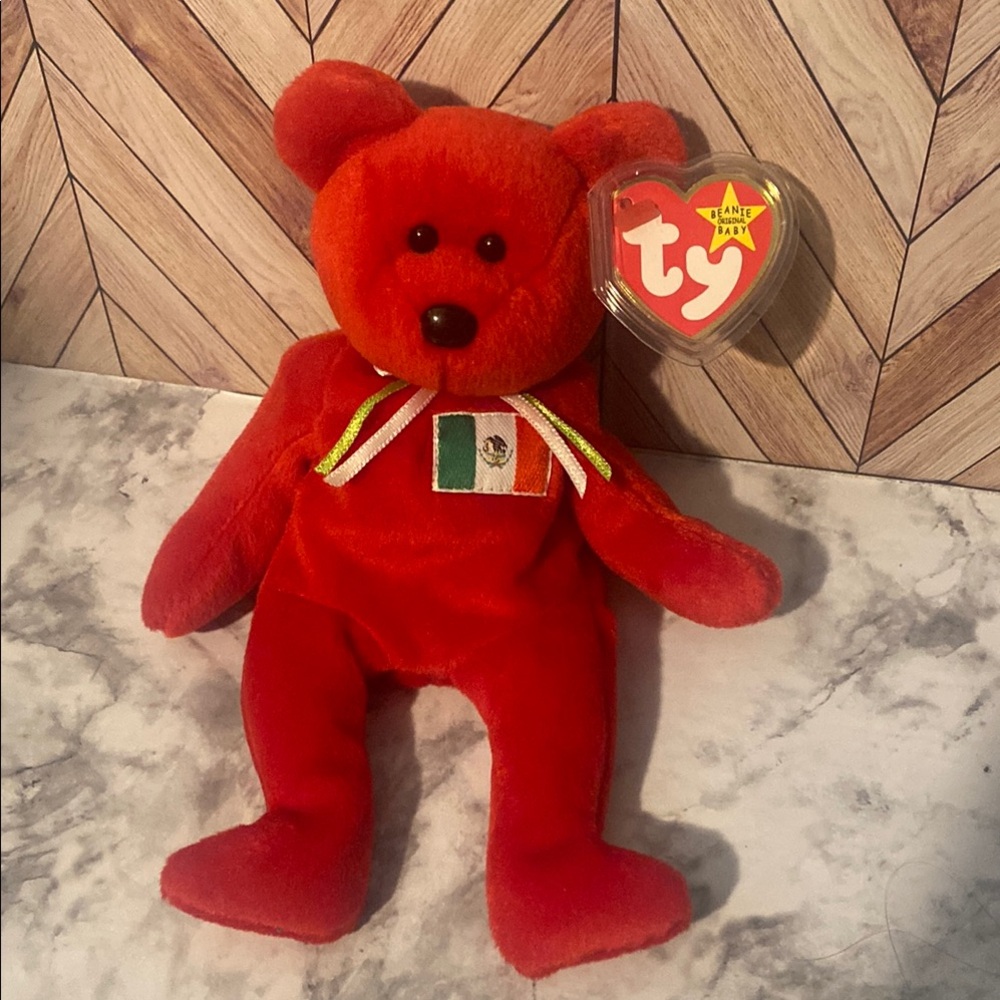 Osito Ty Red Bear Plush Toy Mexico